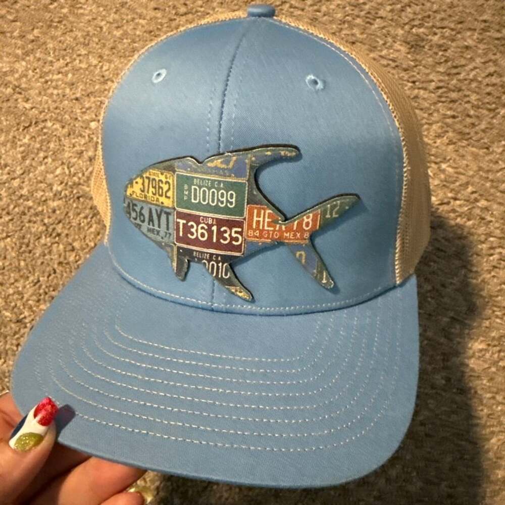 Richardson 112 Trucker Hat Fish License Plate